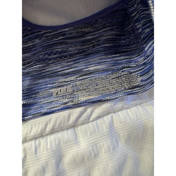 VS Pink Racerback Sports Bra Blue Victoria's Secret Padded Women's Small - Picture 4 of 6